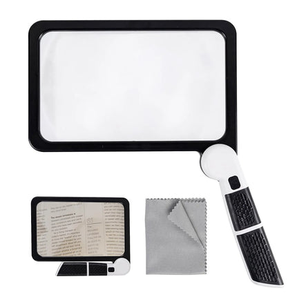 Handheld Magnifying Glass with Light, Large Handheld Magnifier for Crafts