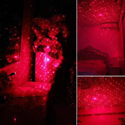 Star Night Light Projector, USB Powered, Twists from Spotlight to Wide Star Field, for Car Roofs and Bedrooms