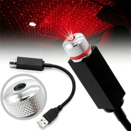 Star Night Light Projector, USB Powered, Twists from Spotlight to Wide Star Field, for Car Roofs and Bedrooms