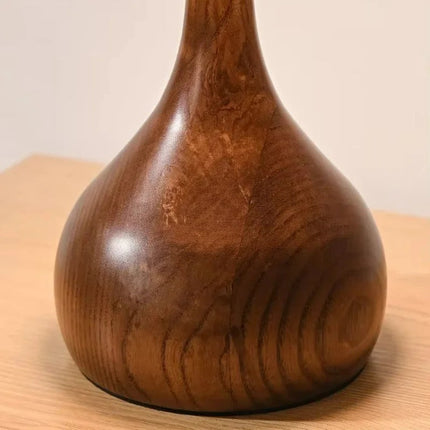 Glass Table Lamp with Adjustable LED Lighting | Elegant Brass & Wood Design for Cozy Ambience