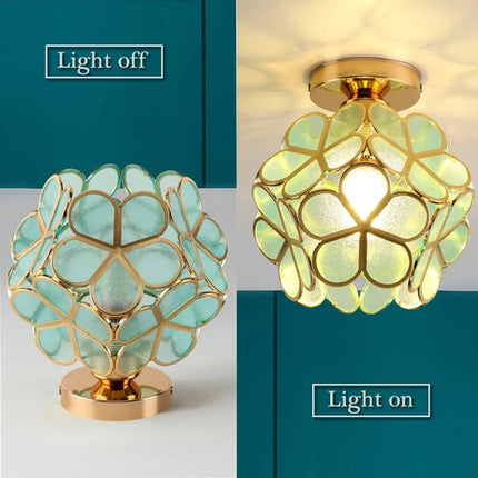 Nordic Petal Aisle Ceiling Lamp with Flower-Ball Design | Elegant Lighting for Hallways and Bedrooms