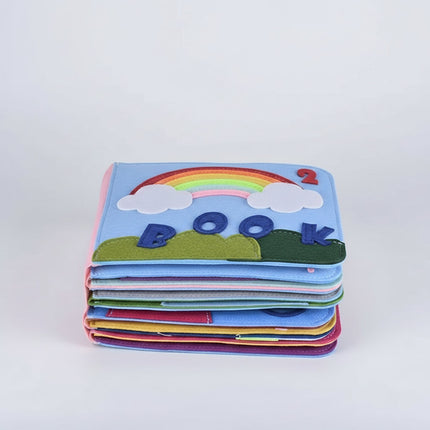 Montessori Felt Activity Book for Toddler Learning with 16 Interactive Stories | Screen-Free Educational Fun for Ages 2-5