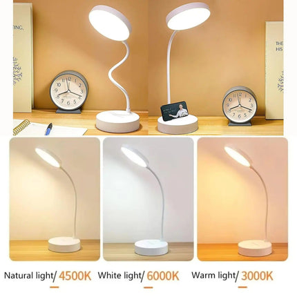 LED Desk Lamp with Adjustable Swan-Neck & Touch Control | Flexible Lighting for Study and Work