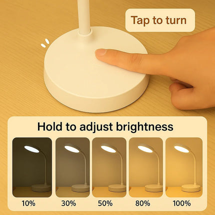 LED Desk Lamp with Adjustable Swan-Neck & Touch Control | Flexible Lighting for Study and Work