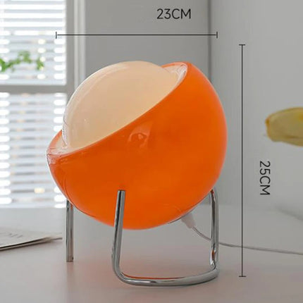 Bauhaus Table Lamp with Handcrafted Glass Shade | Retro Nordic Design for Warm Ambient Lighting