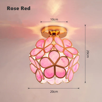Nordic Petal Aisle Ceiling Lamp with Flower-Ball Design | Elegant Lighting for Hallways and Bedrooms