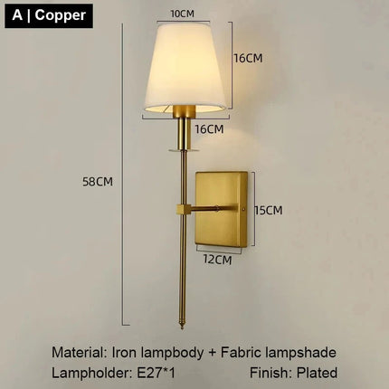 Nordic LED Wall Sconce with Fabric Shade | Stylish Ambient Lighting for Bedrooms and Living Rooms