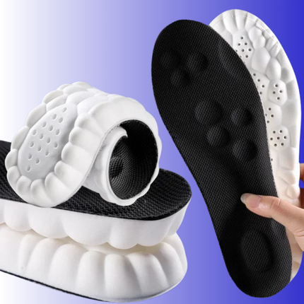 4D Shock Absorbing Massage Insoles with Arch Support | Breathable Comfort for Running and All-Day Wear