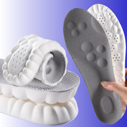 4D Shock Absorbing Massage Insoles with Arch Support | Breathable Comfort for Running and All-Day Wear