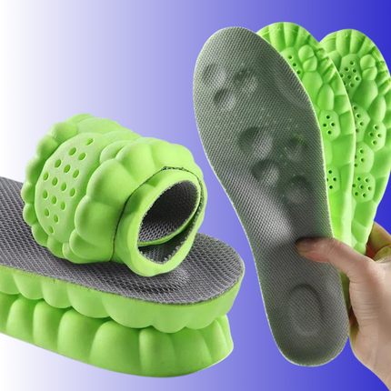 4D Shock Absorbing Massage Insoles with Arch Support | Breathable Comfort for Running and All-Day Wear