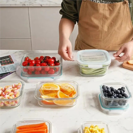 Glass Food Storage Containers with Airtight Lids | Leak-Proof Meal Prep Solution for Freshness and Organization