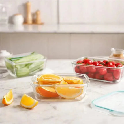 Glass Food Storage Containers with Airtight Lids | Leak-Proof Meal Prep Solution for Freshness and Organization