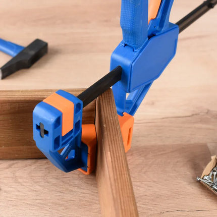 Woodworking Clamps 2 Pack, Quick Release One Hand Wood Clamp for Gluing – image 4