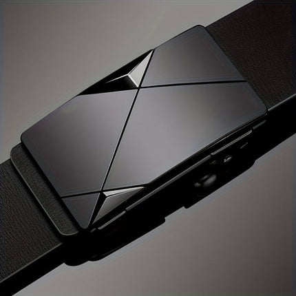 Adjustable Leather Belt with Automatic Buckle | Stylish Comfort for Everyday Wear