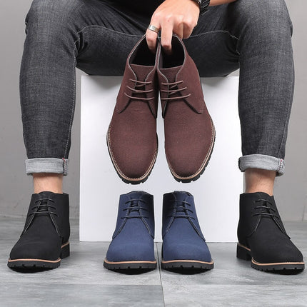 Men's Leather Ankle Boots with Slip-On Design | Comfortable Casual Footwear for Daily Wear