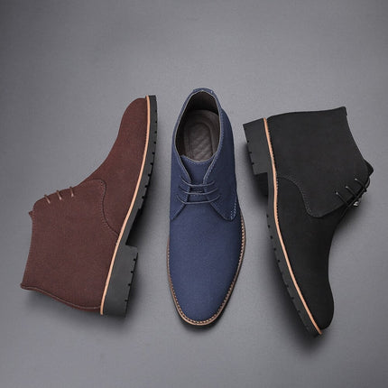 Men's Leather Ankle Boots with Slip-On Design | Comfortable Casual Footwear for Daily Wear