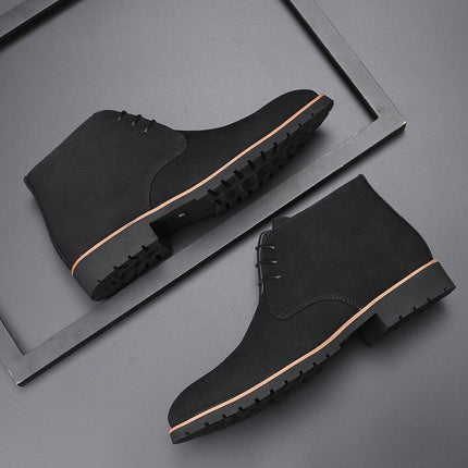 Men's Leather Ankle Boots with Slip-On Design | Comfortable Casual Footwear for Daily Wear