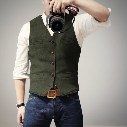 Men's Casual Vest with Sleeveless Design for Versatile Style | Ideal for Layering or Formal Occasions