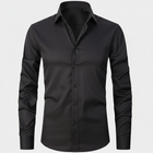 Mens Long Sleeve Shirt for Work, Stretch Fit Mens Dress Shirt, Button Up Collared Shirt for Business Casual Wear_02