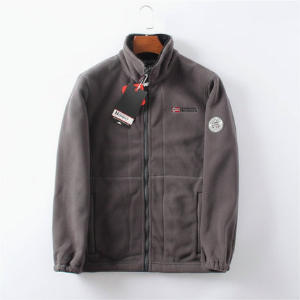Men's Fleece Jacket with Zip-Up Design for Warmth | Casual Outerwear for Comfort in Cool Weather