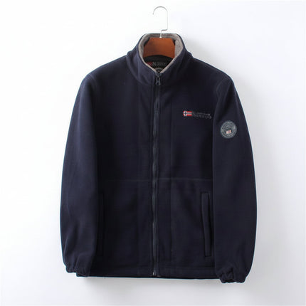 Men's Fleece Jacket with Zip-Up Design for Warmth | Casual Outerwear for Comfort in Cool Weather