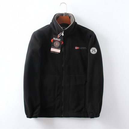 Men's Fleece Jacket with Zip-Up Design for Warmth | Casual Outerwear for Comfort in Cool Weather