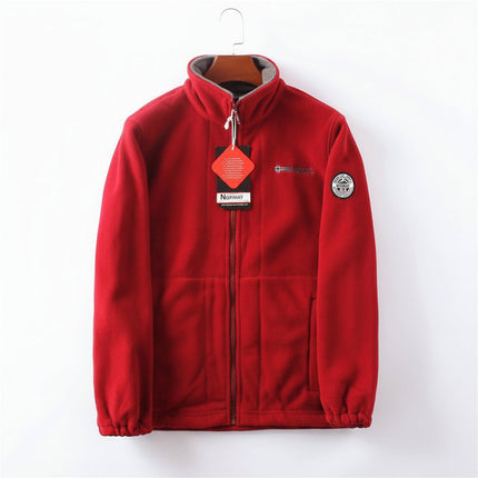 Men's Fleece Jacket with Zip-Up Design for Warmth | Casual Outerwear for Comfort in Cool Weather