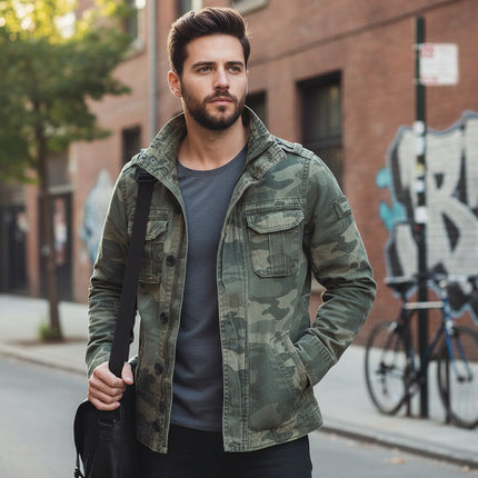 Men's Zip-Up Jacket with Practical Pockets | Casual Stylish Outerwear for Everyday Comfort