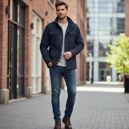 Men's Zip-Up Jacket with Practical Pockets | Casual Stylish Outerwear for Everyday Comfort