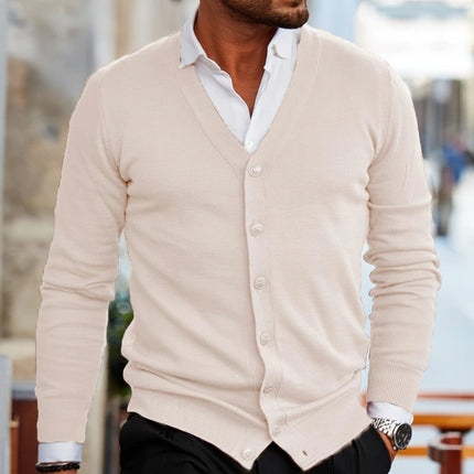 Men's Knitted Cardigan with Shawl Collar | Stylish Button-Up Sweater for Versatile Layering and Comfort