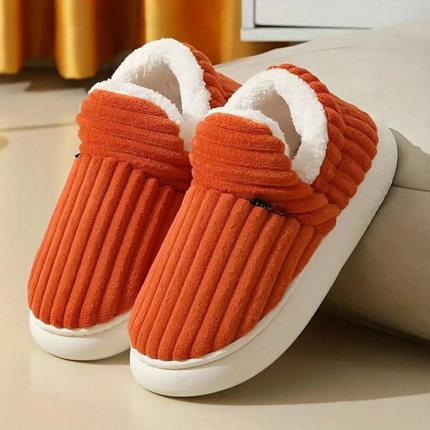 Plush Outdoor Slip-On Slippers with Anti-Slip Grip | Comfortable Footwear for Indoor and Outdoor Use