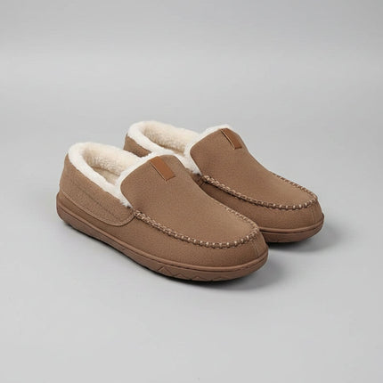Men's Slip-On Loafers with Soft Synthetic Material | Comfortable Home Footwear for Cozy Relaxation