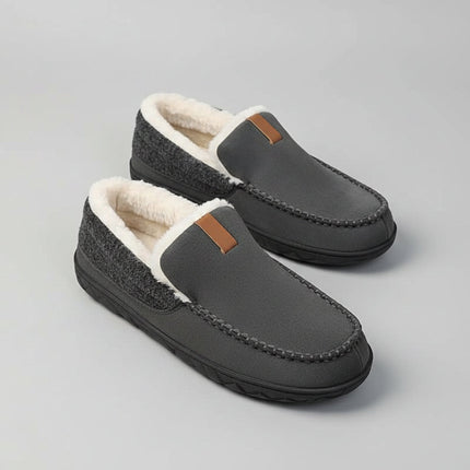 Men's Slip-On Loafers with Soft Synthetic Material | Comfortable Home Footwear for Cozy Relaxation
