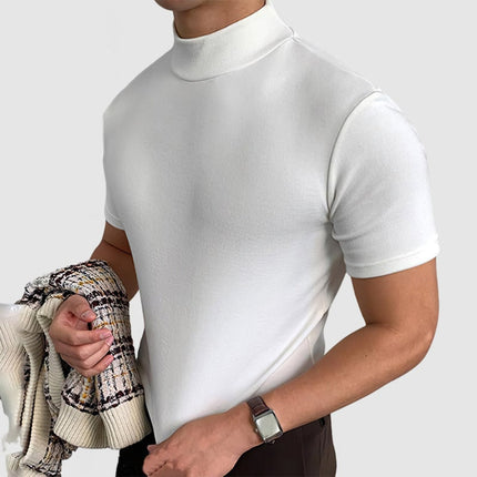 Men's Stretch T-Shirt with Soft Cotton Fabric | Versatile Short Sleeve Top for Luxurious Comfort
