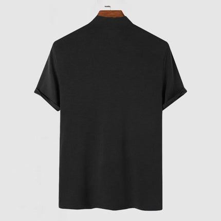 Men's Stretch T-Shirt with Soft Cotton Fabric | Versatile Short Sleeve Top for Luxurious Comfort