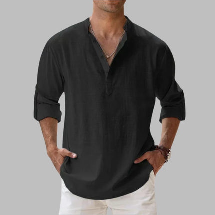 Men's Linen Summer Shirt with Relaxed Fit | Breathable Comfort for Casual Outings