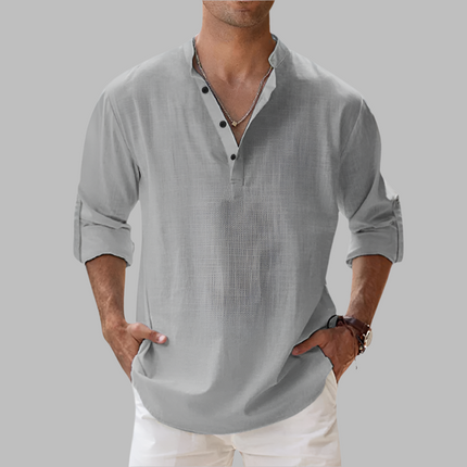 Men's Linen Summer Shirt with Relaxed Fit | Breathable Comfort for Casual Outings