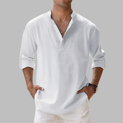 Men's Linen Summer Shirt with Relaxed Fit | Breathable Comfort for Casual Outings