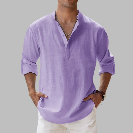 Men's Linen Summer Shirt with Relaxed Fit | Breathable Comfort for Casual Outings