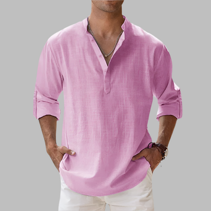 Men's Linen Summer Shirt with Relaxed Fit | Breathable Comfort for Casual Outings