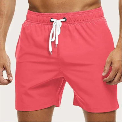 Men's Quick-Dry Swim Shorts with Elastic Waistband | Comfortable Beachwear for Swimming and Water Activities