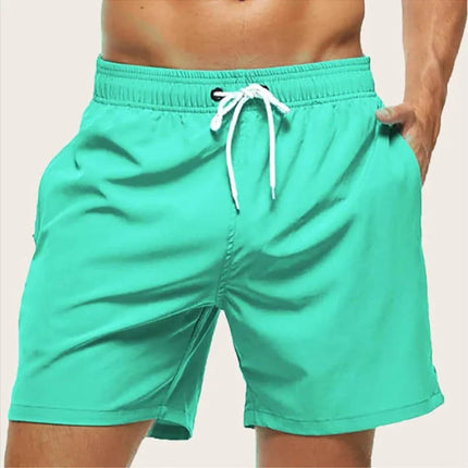 Men's Quick-Dry Swim Shorts with Elastic Waistband | Comfortable Beachwear for Swimming and Water Activities