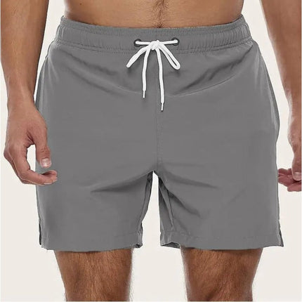 Men's Quick-Dry Swim Shorts with Elastic Waistband | Comfortable Beachwear for Swimming and Water Activities