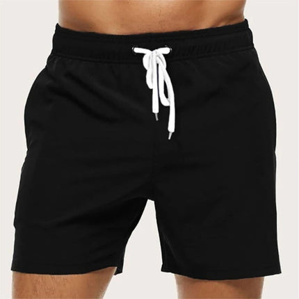 Men's Quick-Dry Swim Shorts with Elastic Waistband | Comfortable Beachwear for Swimming and Water Activities