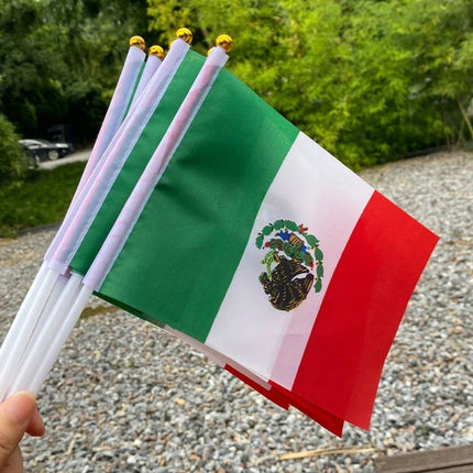 Mexican Mini Handheld Flags Set of 100 for Events | Perfect for Celebrations and Sports Gatherings