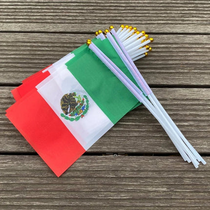 Mexican Mini Handheld Flags Set of 100 for Events | Perfect for Celebrations and Sports Gatherings