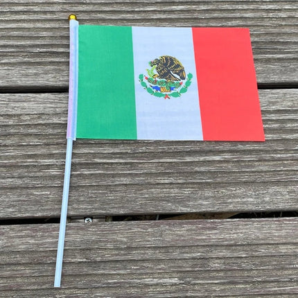 Mexican Mini Handheld Flags Set of 100 for Events | Perfect for Celebrations and Sports Gatherings