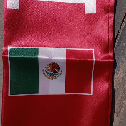 Mexico Flag Scarf for Fans with Blue and White Stripes | Lightweight Support for Sports Events and Celebrations
