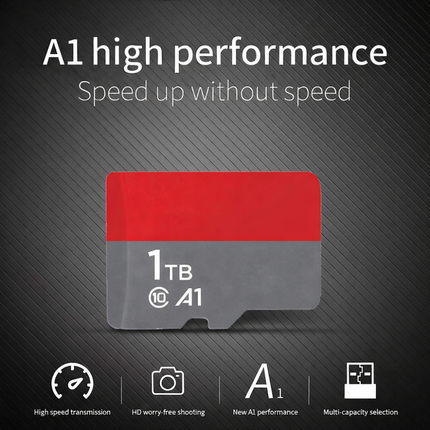 High-Speed 1TB Micro SD Memory Card with Adapter | High-Capacity Storage for Photos and Videos