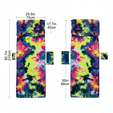 Quick-Dry Oversized Microfiber Beach Towel with Pockets | Comfortable Storage for Beach and Pool Outings